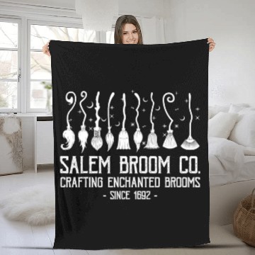 Discover Salem Broom Company for a Halloween Fan Fleece Blankets