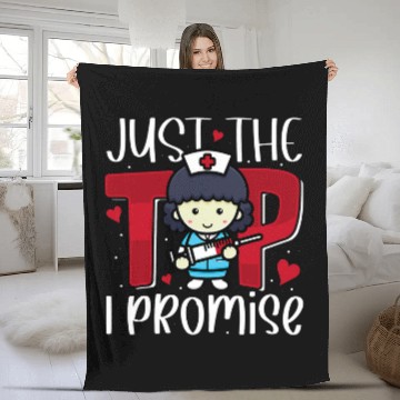 Discover Just the Tip Funny Phlebotomy Phlebotomist nurses Women 2 Fleece Blankets