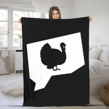 Discover Connecticut Thanksgiving Turkey State Pumpkin Clip Art Gift Fleece Blankets