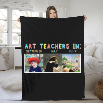 Discover Art Teacher Life September May July Baseball Tees Fleece Blankets