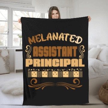Discover African Melanated Assistant Principal Juneteenth Melanin Fleece Blankets
