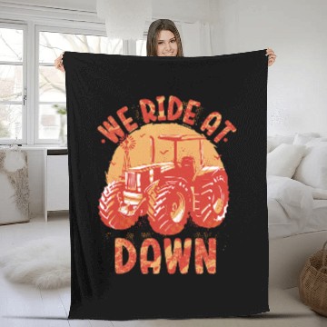 Discover We Ride At Dawn Dad Lawn Mower Make Laugh Day Yard Work 2 Zip Fleece Blankets