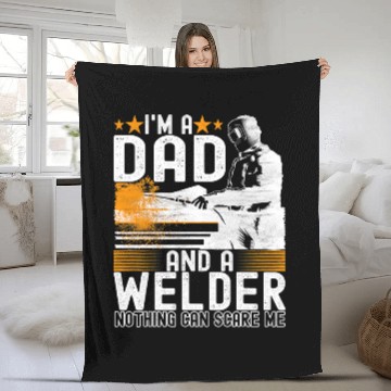 Discover Welders Metal Worker Steel Welding Dad Welder 2 Fleece Blankets
