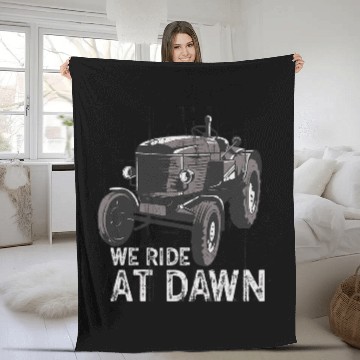 Discover We Ride At Dawn Dad Lawn Mower Make Laugh Day Yard Work 3 Fleece Blankets
