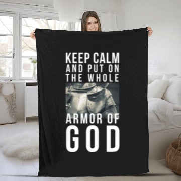 Discover Keep Calm Armor Of God Christian Scripture Ephesian Bible Fleece Blankets