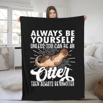 Discover Otters Otter Lover Fleece Blankets Funny Otter Otter Fleece Blankets