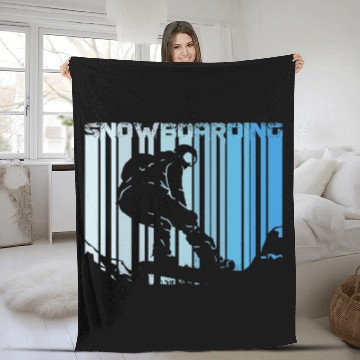 Discover Skiing Ski vintages Retro Snowboard Zip Fleece Blankets