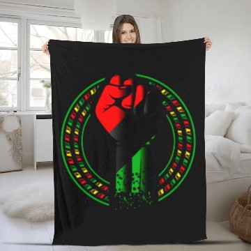 Discover BLM Pro Black Power Fist Fleece Blankets