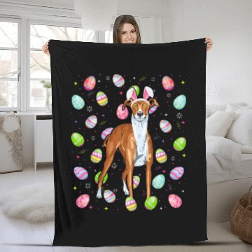 Discover Whippet Dog Easter Egg Lover Funny Whippet Easter Sunday Fleece Blankets