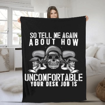 Discover Uncomfortable Combat Engineer Combat Engineering Fleece Blankets