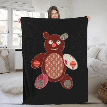Discover Funny Bear Stitch Teddy Bear Stitched Teddy bear Brumm Cute Bears Baseball Tees Fleece Blankets