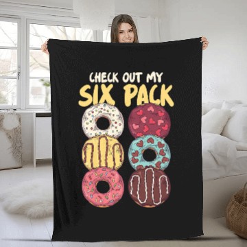 Discover Check Out My Six Pack Body Stomach Muscle Abs Fleece Blankets