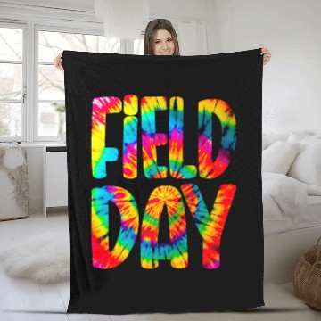 Discover Field Day Tie Dye Last Day Of School Fleece Blankets