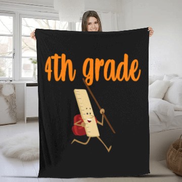 Discover Fourth Grade Cute 4th Grade Teacher Student Fleece Blankets
