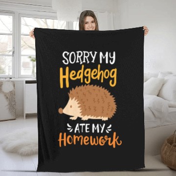 Discover Hedgehog Homework Student School Baseball Tees Fleece Blankets