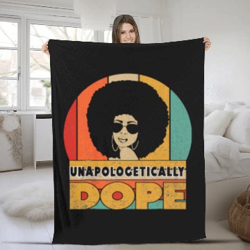 Discover Unapologetically Dope Black Pride Melanin African American 21 Fleece Blankets