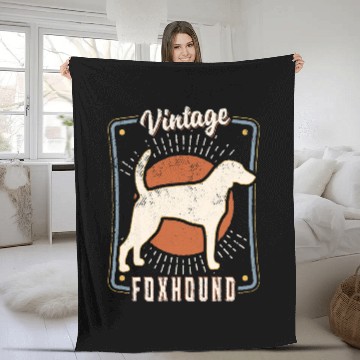Discover Foxhound vintages Retro Classic Dog Love Baseball Tees Fleece Blankets