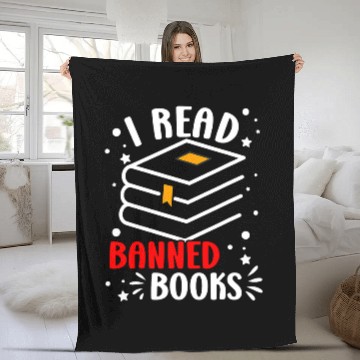 Discover Reading Book I Read Banned Books Funny Readers Bibliophile Librarian Reader Fleece Blankets