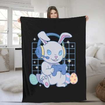 Discover Rabbits Dolliger Gaming Rabbit Video Game Computer Video Game PC Baseball Tees Fleece Blankets