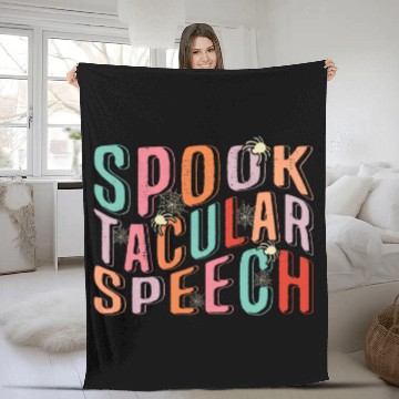 Discover Cute SLP Pun Spooktacular Speech Baseball Tees Fleece Blankets