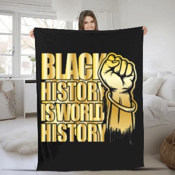 Discover Black History is world History Afrocentric Empowerment 2 Zip Fleece Blankets