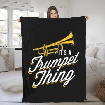 Discover Trumpet Lover It is a trumpet thing Fleece Blankets