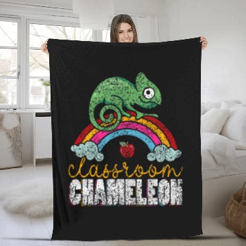 Discover Classroom Chameleon Back To School Class Substitute Teacher Baseball Tees Fleece Blankets