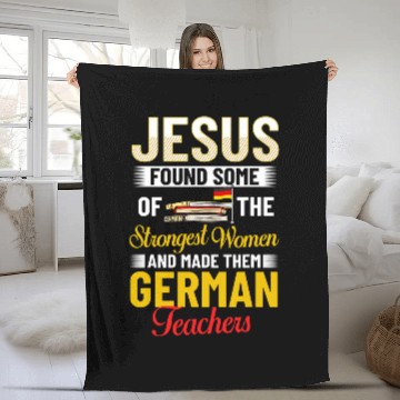 Discover German Teacher Germany Flag Language Lesson Student 14 Zip Fleece Blankets