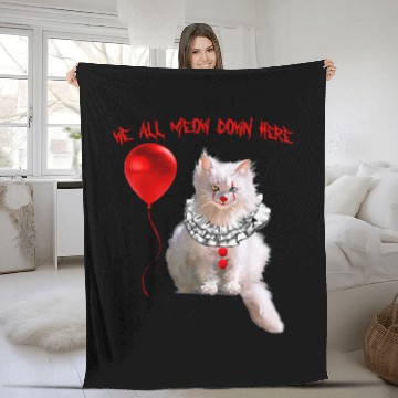 Discover We All Meow Down Here Halloween46 Fleece Blankets