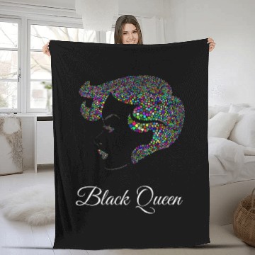 Discover Black History Empowerment Black Queen 1 Fleece Blankets