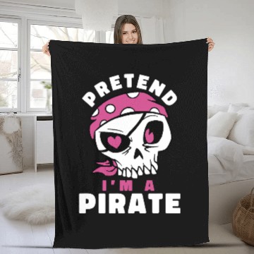 Discover Pretend im a Pirate joke prank suit costume Helloween Fleece Blankets