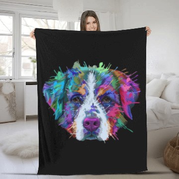 Discover Cute Bernese Mountain Dog Face Colorful Pop Art Style Retro Baseball Tees Fleece Blankets