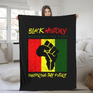 Discover Black History Month Apparel BLM Pro Black Power Fist 3 Baseball Tees Fleece Blankets