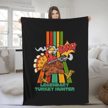 Discover Legendary Turkey Hunter Fun Turkey Hunting Apparel Fleece Blankets