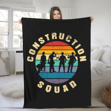 Discover Construction Worker Construction Squad Contractor Builder Baseball Tees Fleece Blankets