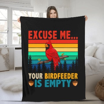 Discover vintages Retro Your Birdfeeder Is Empty Cute Cardinal Bird Baseball Tees Fleece Blankets