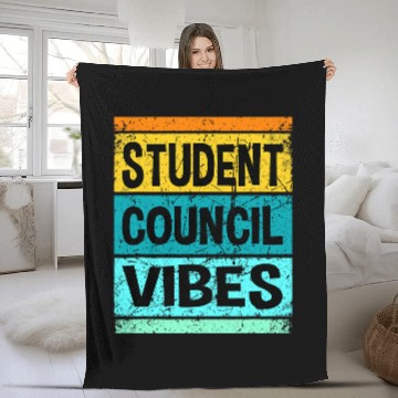 Discover Retro Student Council Vibes Groovy School Student Council 1 Fleece Blankets