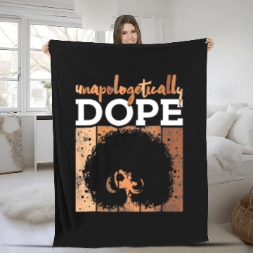 Discover Unapologetically Dope Black Pride Melanin African American 3 Fleece Blankets