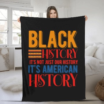 Discover Black History is American History Afrocentric Empowerment Zip Fleece Blankets