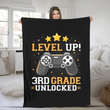 Discover Teacher Job Teaching Lover 3rd Grade Unlocked Level Up 253 Fleece Blankets