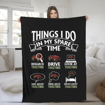 Discover Tractor driving Things I do in my Spare time Farmer Tractor Barn Cattle Fleece Blankets