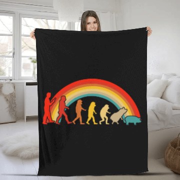 Discover Pig Lover vintages Sarcastic Pig Evolution Funny Farmer Rancher Lover Fleece Blankets