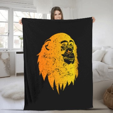 Discover Thoughtful Chimpanzee Baseball Tees Fleece Blankets