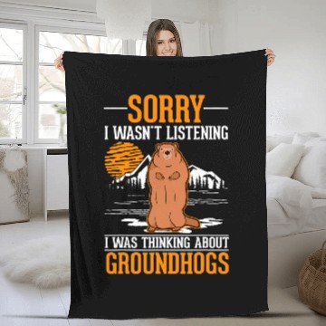 Discover Marmot Woodchuck Groundhog Fleece Blankets
