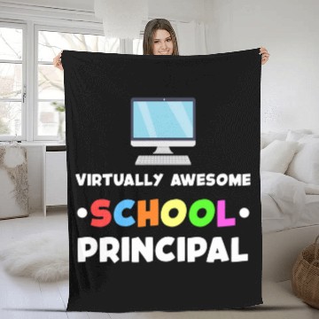 Discover School Principal Appreciation Virtually Awesome Fleece Blankets