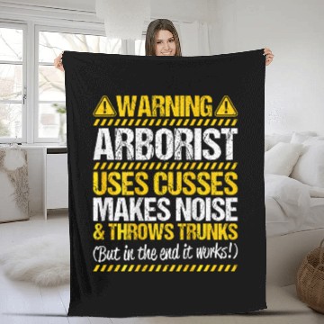 Discover Arboriculturist Tree Surgeon Forest Throws Trunks Arborist Fleece Blankets