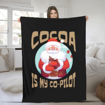 Discover Hot Cocoa CoPilot Santa Chocolate Lover Fleece Blankets