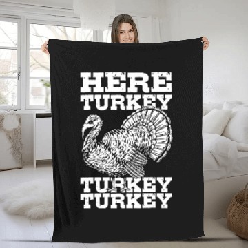 Discover Turkey Hunting Bird Hunter Thanksgiving Fleece Blankets