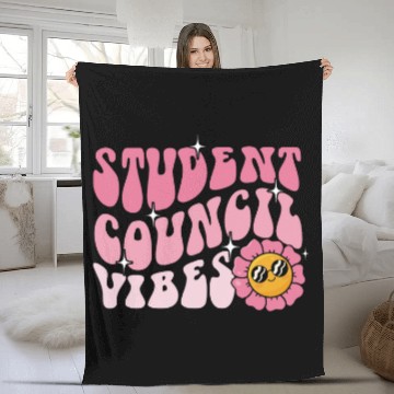Discover Groovy Student Council Vibes School Student Teacher Fleece Blankets