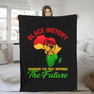 Discover Black History Honoring The Past Inspiring The Future Womens Fleece Blankets